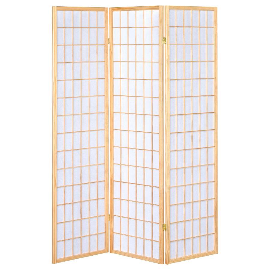 Carrie - 3-Panel Room Divider Folding Shoji Screen by CoasterEveryday | Bel Furniture
