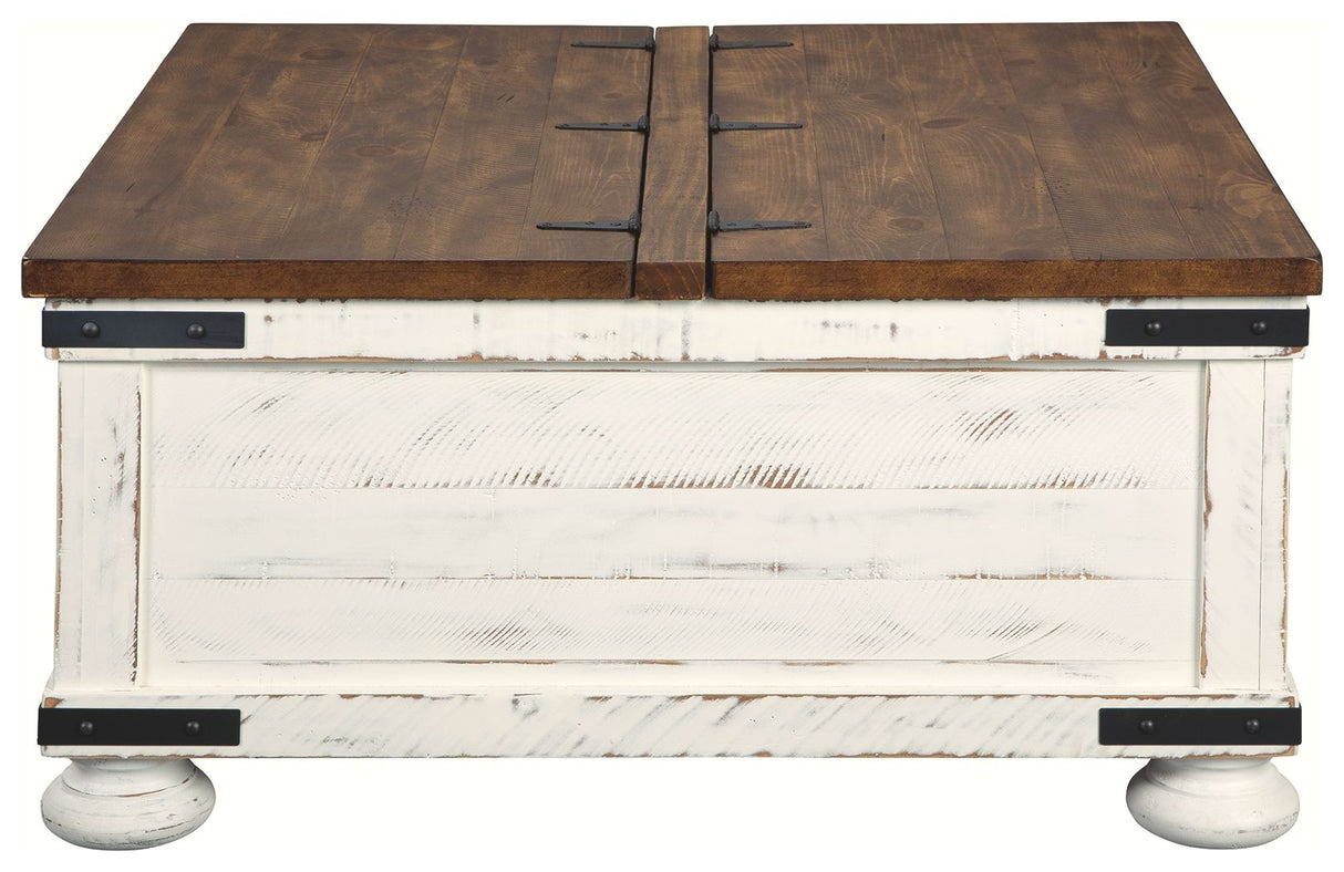 Wystfield - White / Brown - Cocktail Table with Storage by Signature Design by Ashley® | Bel Furniture