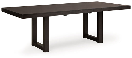 Neymorton - Dark Grayish Brown - Rectangular Dining Room Butterfly Extension Table by Signature Design by Ashley® | Bel Furniture