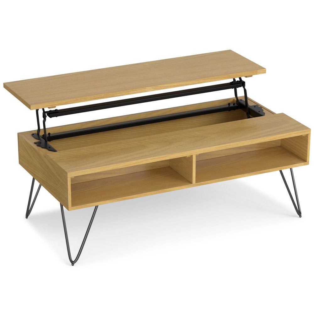 Hunter - Handcrafted Lift Top Coffee Table by Simpli-Home | Bel Furniture