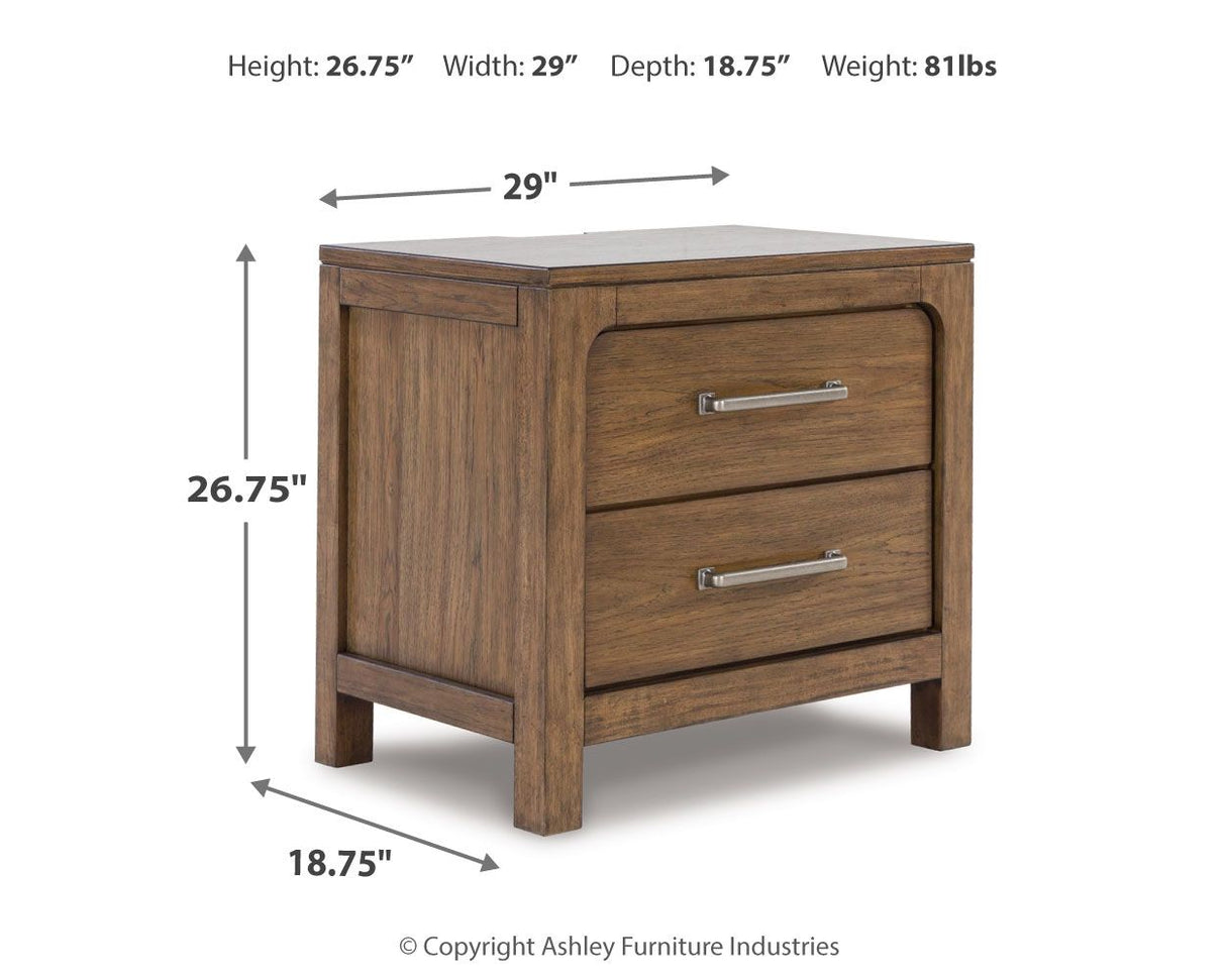 Cabalynn - Light Brown - Two Drawer Night Stand by Signature Design by Ashley® | Bel Furniture