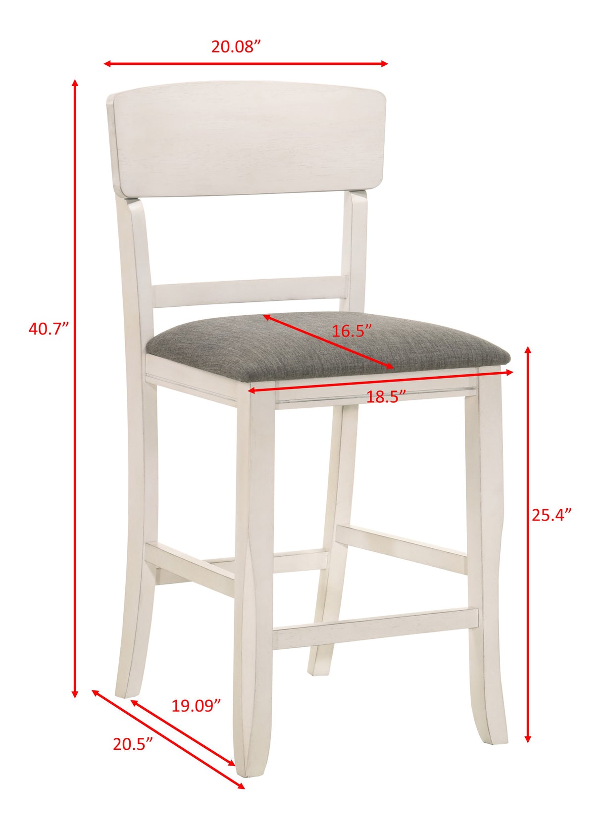 Conner Chalk Grey Counter Height Chair