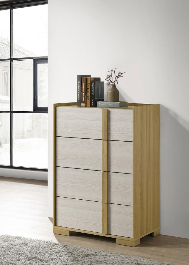 Hyland - 4-Drawer Chest of Drawers - Natural by Coaster Fine Furniture | Bel Furniture