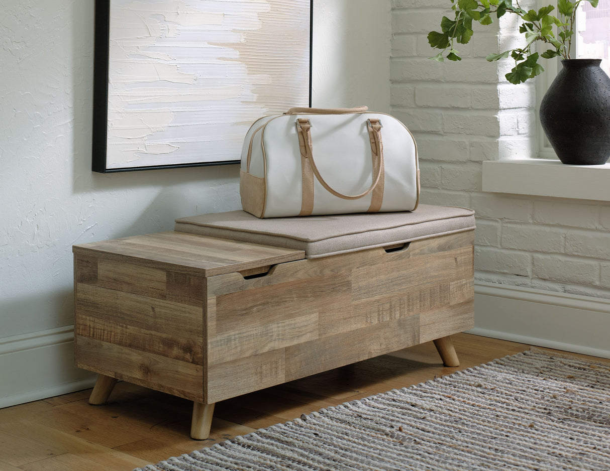Gerdanet - Beige - Storage Bench by Signature Design by Ashley® | Bel Furniture