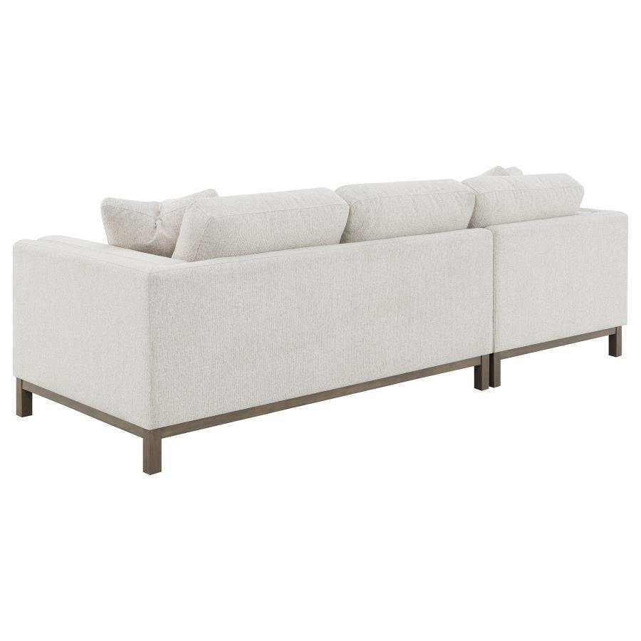 Geneva - Boucle Upholstered Sectional Chaise Sofa - Sand by Coaster Fine Furniture | Bel Furniture