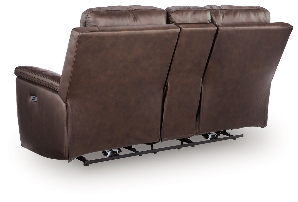 Bleckley - Power Reclining Loveseat With Console / Adjustable Headrest