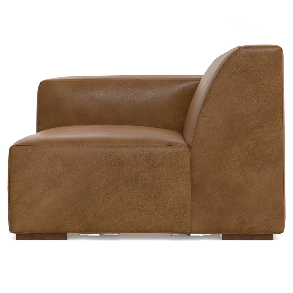 Rex - Left Arm Sofa Module - Brown by Simpli-Home | Bel Furniture