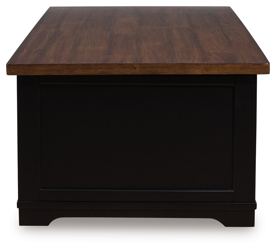 Wildenauer - Brown / Black - Lift Top Cocktail Table by Signature Design by Ashley® | Bel Furniture