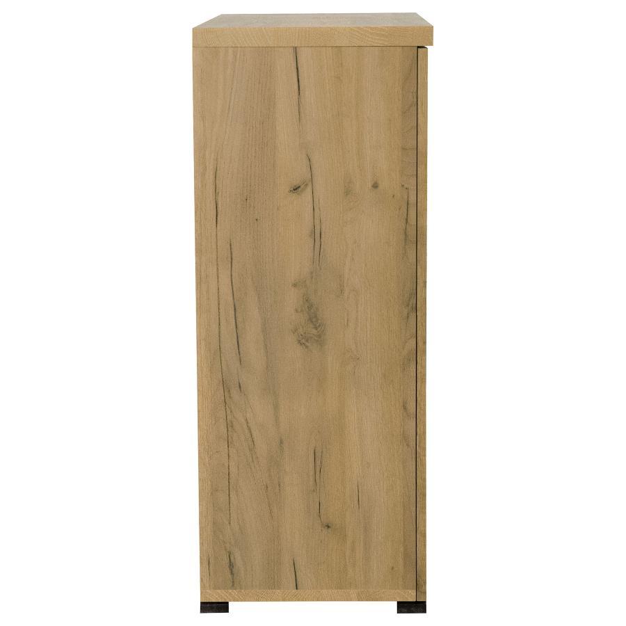 Bristol - 6-Shelf Engineered Wood Shoe Cabinet - Golden Oak by CoasterEveryday | Bel Furniture