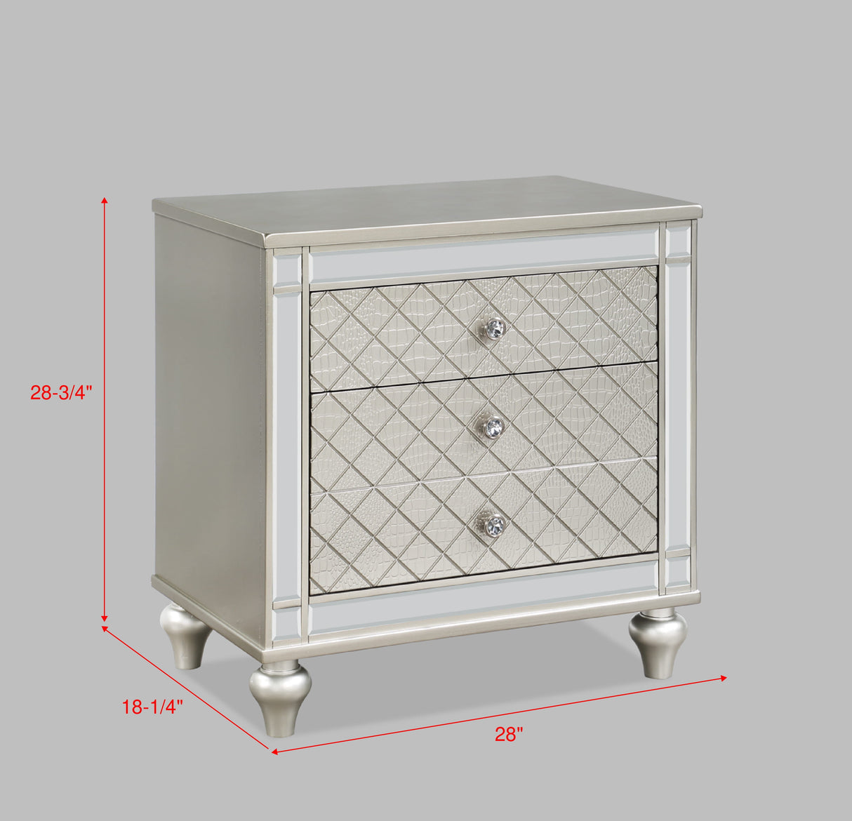 Cristian - Nightstand - Champagne by Crown Mark | Bel Furniture