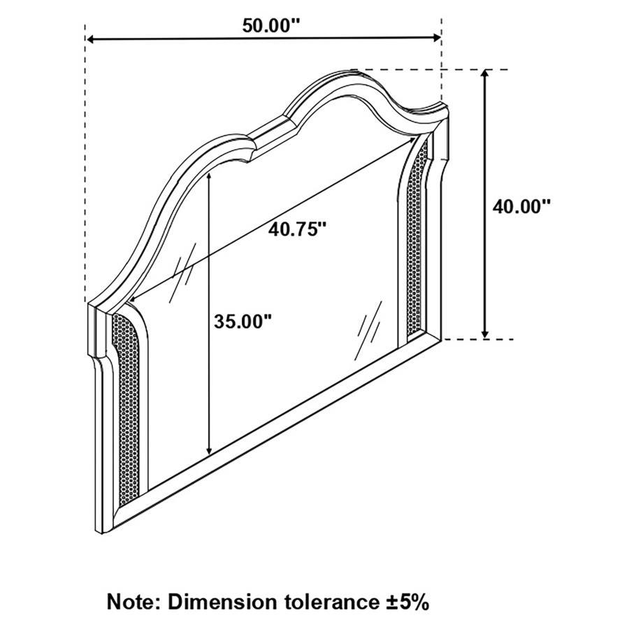 Evangeline - Dresser Mirror - Silver Oak by CoasterElevations | Bel Furniture