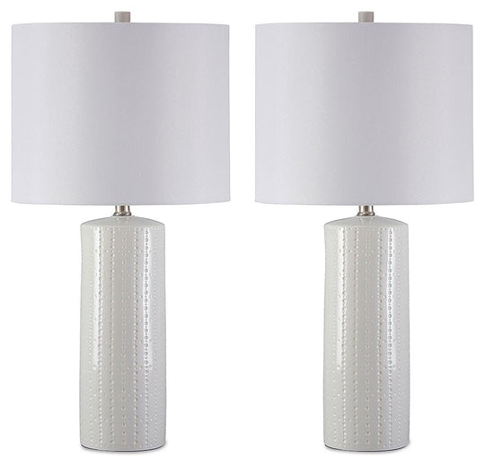 Steuben - Ceramic Table Lamp (Set of 2) - White