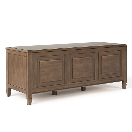 Connaught - Handcrafted Storage Bench Trunk Light Brown by Simpli-Home | Bel Furniture