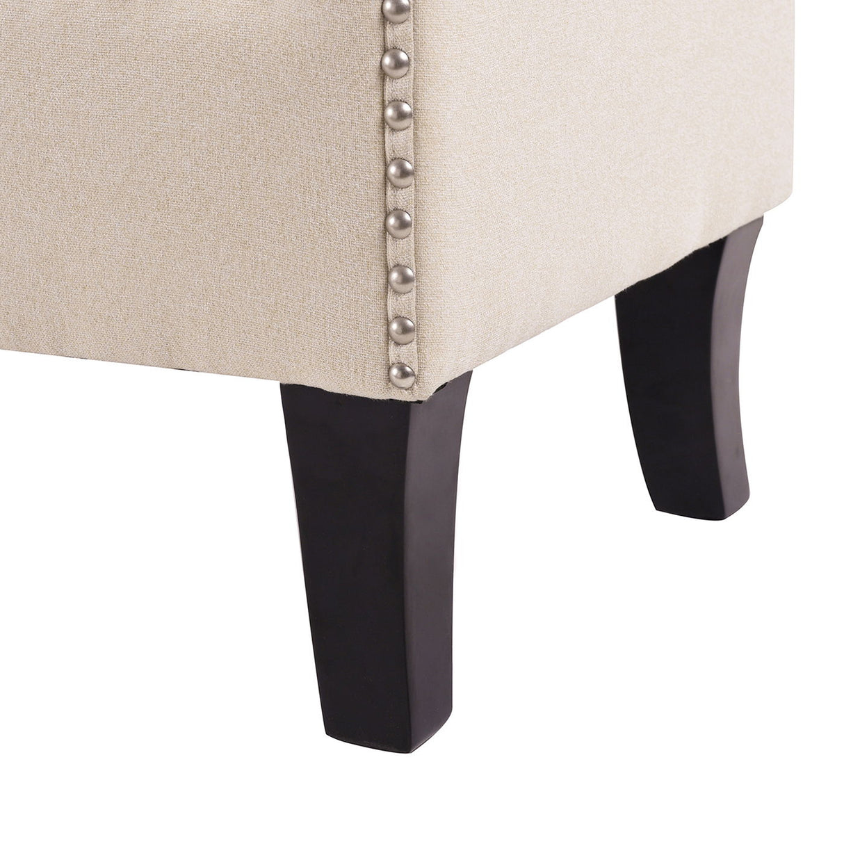 Kathy - Roll Arm Entryway Accent Bench - Sky Neutral Beige by Jennifer Taylor Home | Bel Furniture