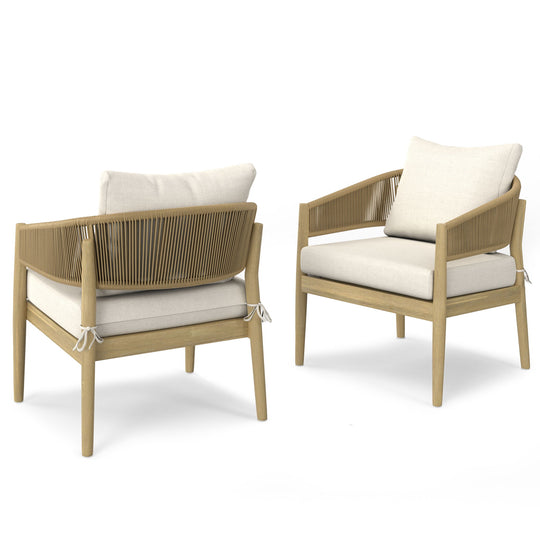 Bayshore - Outdoor Conversation Chair (Set of 2) - Natural by Simpli-Home | Bel Furniture