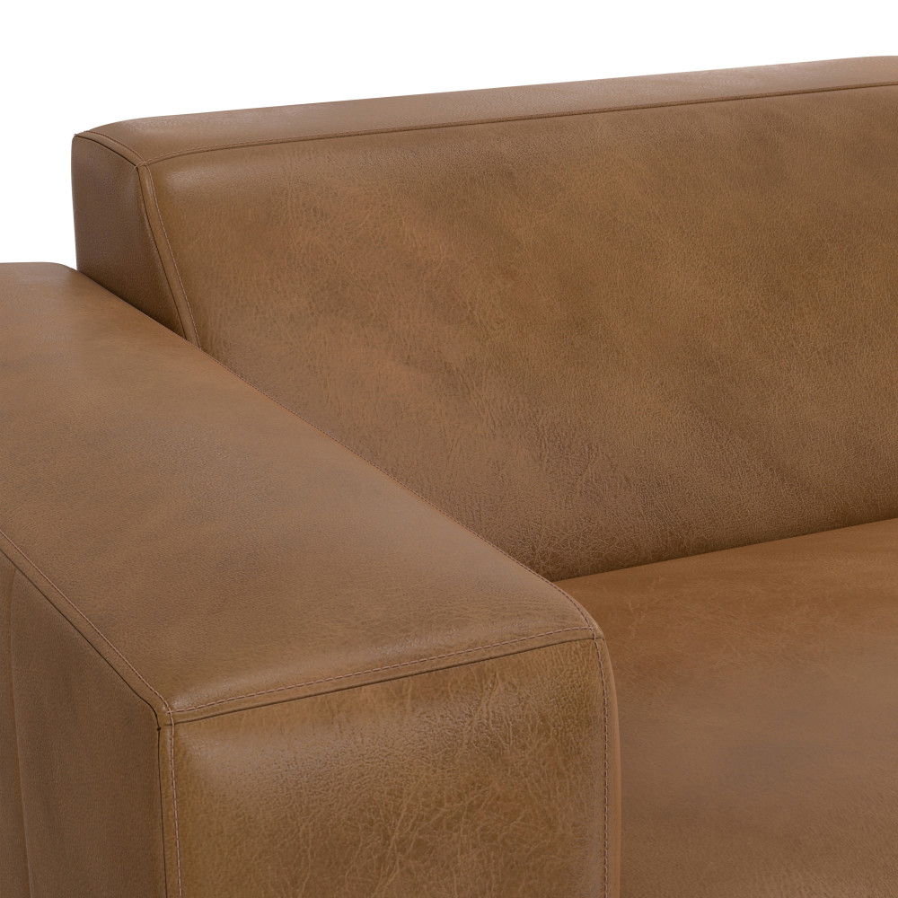 Rex - Left Arm Sofa Module - Brown by Simpli-Home | Bel Furniture