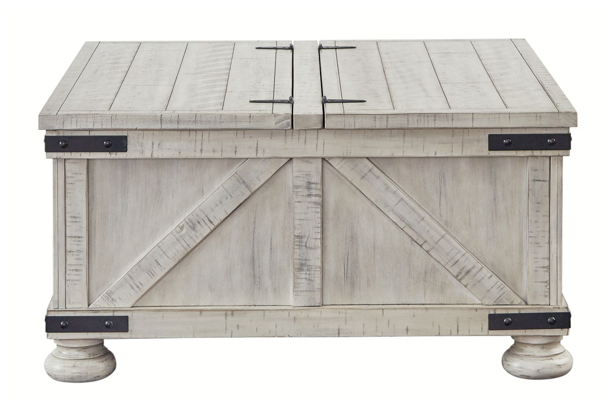 Carynhurst - Whitewash - Cocktail Table with Storage by Signature Design by Ashley® | Bel Furniture
