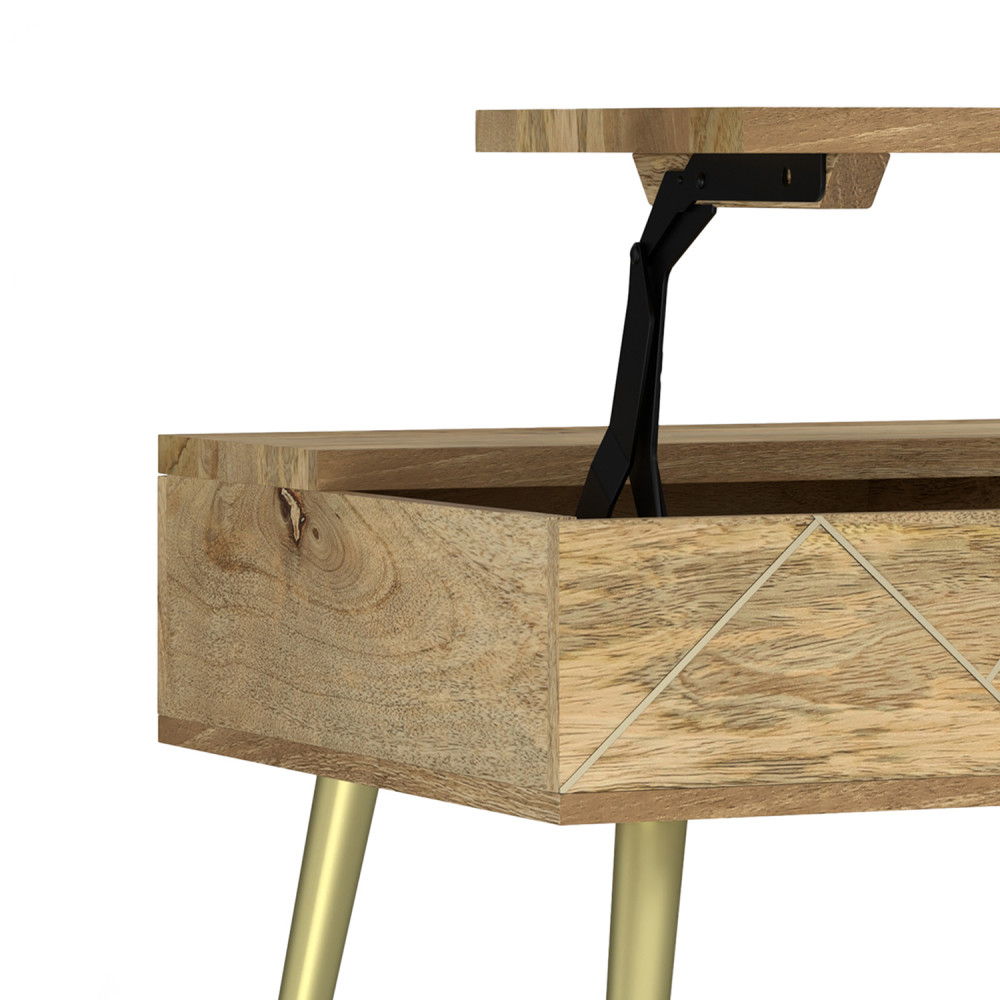 Jager - Lift Top Coffee Table Handcrafted by Simpli-Home | Bel Furniture