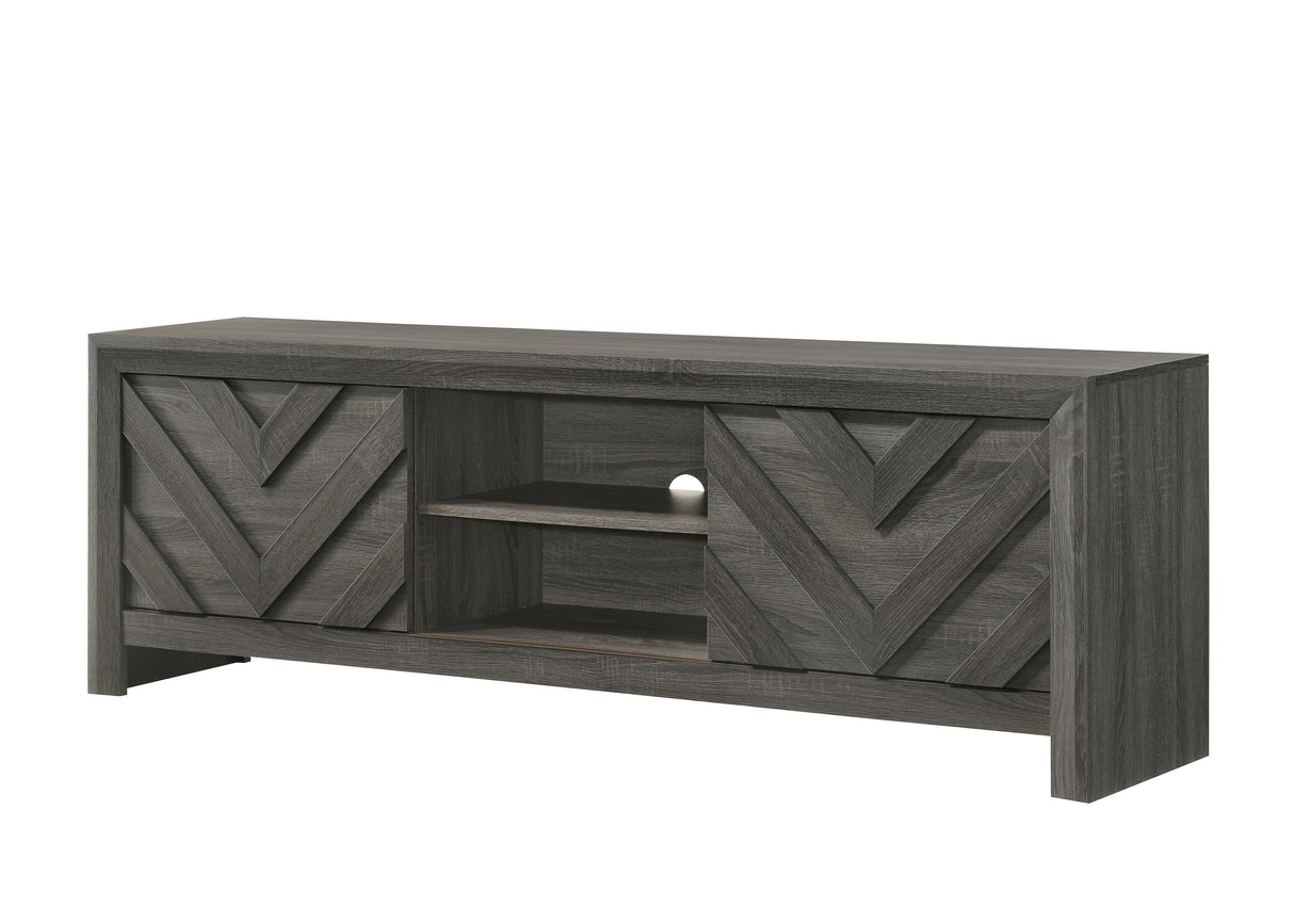Valor - TV Stand Dark Gray by Crown Mark | Bel Furniture
