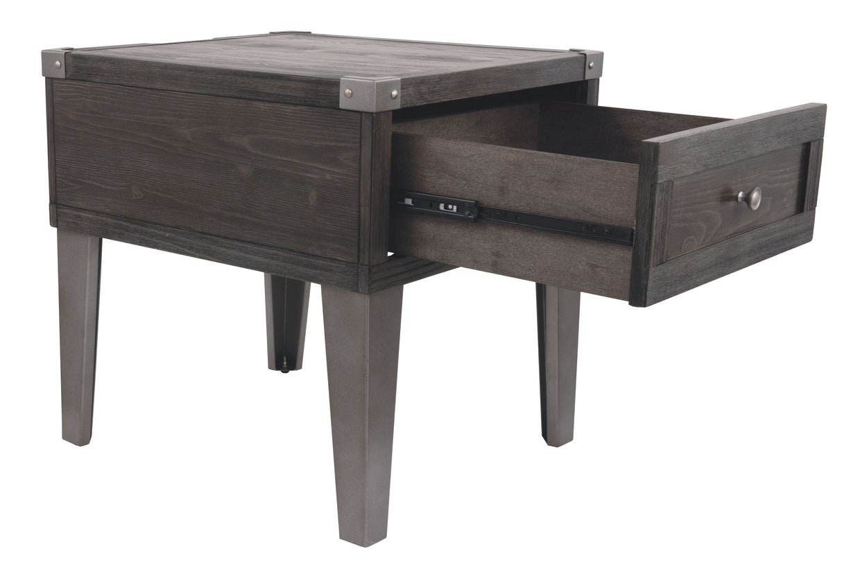 Todoe - Dark Gray - Rectangular End Table by Signature Design by Ashley® | Bel Furniture