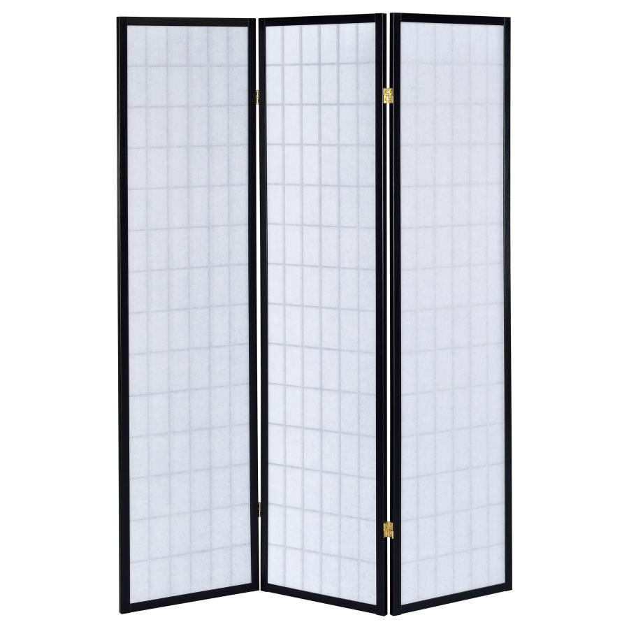 Carrie - 3-Panel Room Divider Folding Shoji Screen by CoasterEveryday | Bel Furniture