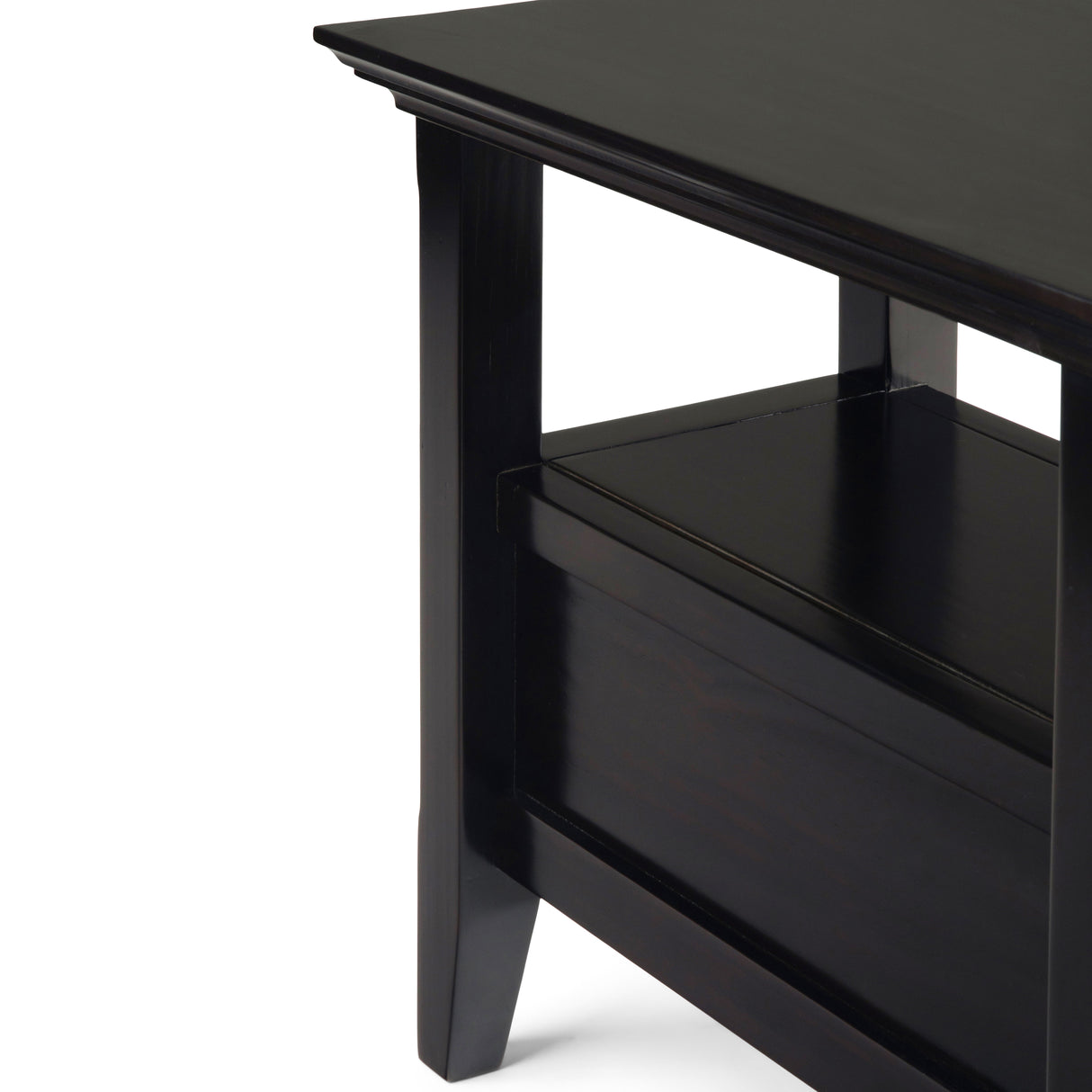 Amherst - Narrow Side Table - Hickory Brown by Simpli-Home | Bel Furniture