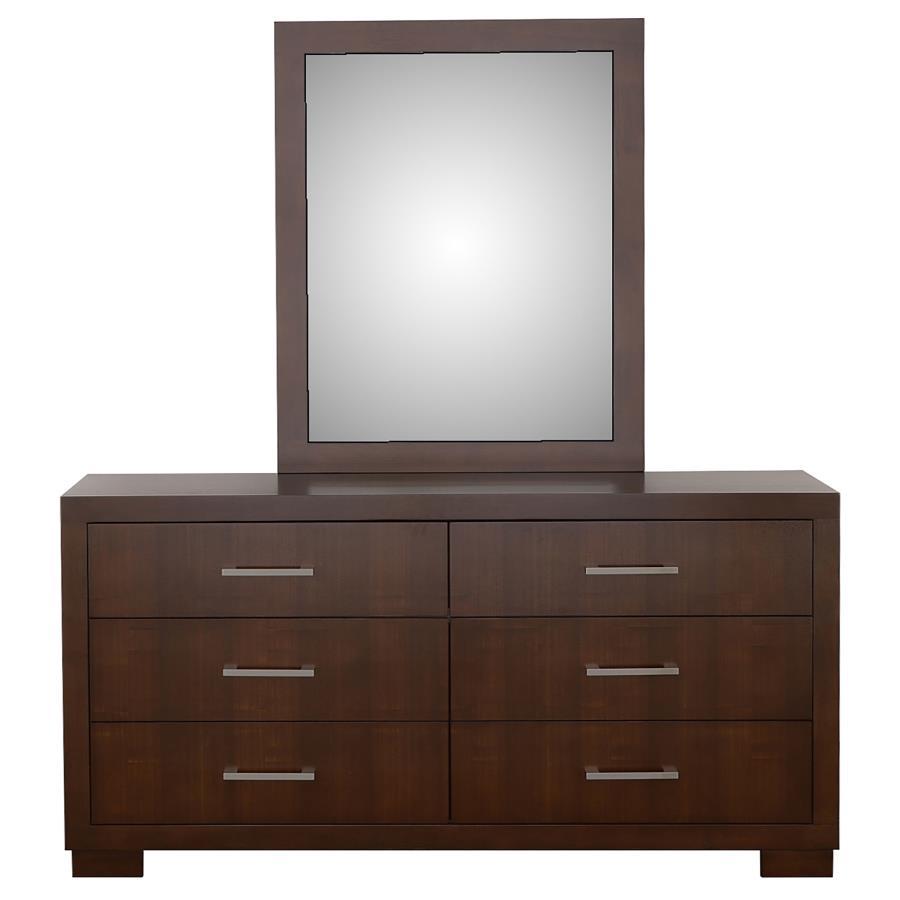 Jessica - 6-Drawer Dresser With Mirror by CoasterEssence | Bel Furniture