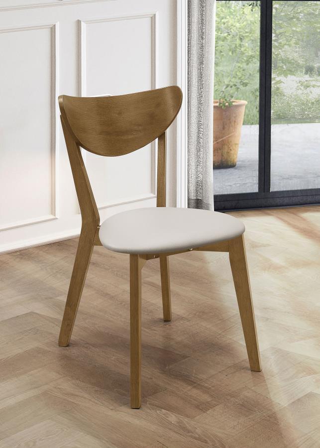Kersey - Curved Wood Dining Side Chair (Set of 2) - Chestnut by CoasterEveryday | Bel Furniture