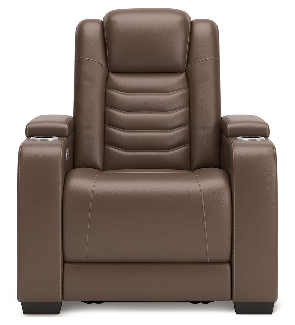 High Impact - Tobacco - Power Recliner / Adj Headrest by Signature Design by Ashley® | Bel Furniture