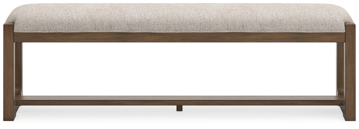 Cabalynn - Large Uph Dining Room Bench - Oatmeal / Light Brown