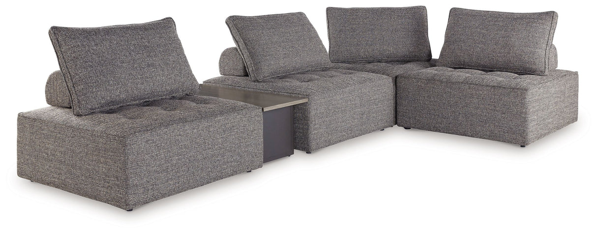 Bree Zee - Outdoor Sectional Dark Brown 5-Piece Outdoor Sectional by Signature Design by Ashley® | Bel Furniture