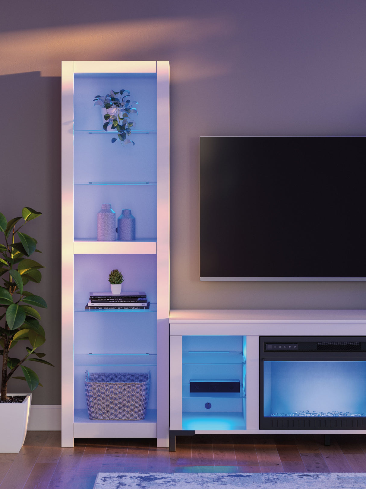 Brollevi - White - 3-Piece Entertainment Center by Signature Design by Ashley® | Bel Furniture