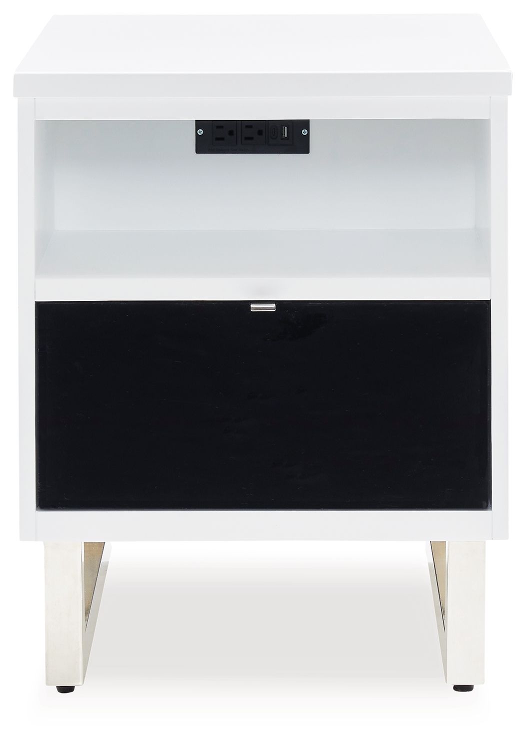 Gardoni - White / Black - Chair Side End Table by Signature Design by Ashley® | Bel Furniture