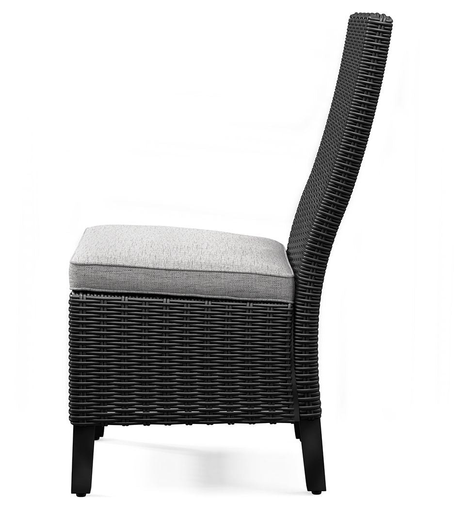 Beachcroft - Side Chair With Cushion (Set of 2) - Black / Light Gray