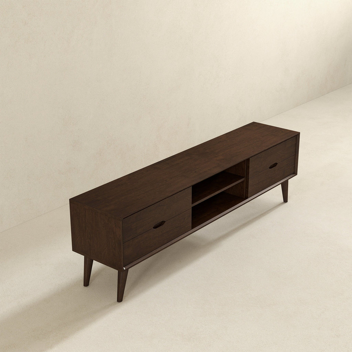Adrian - TV Stand - Walnut Brown by Ashcroft Furniture | Bel Furniture