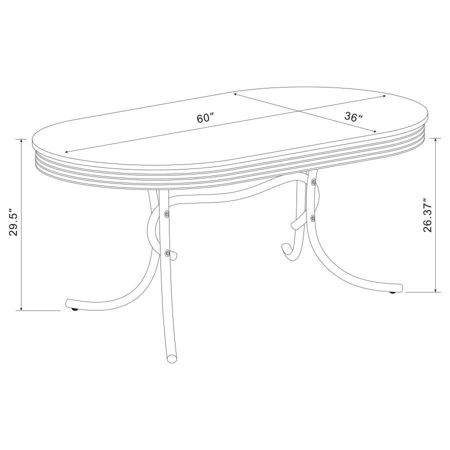 Retro - Oval Dining Table Set by CoasterEveryday | Bel Furniture