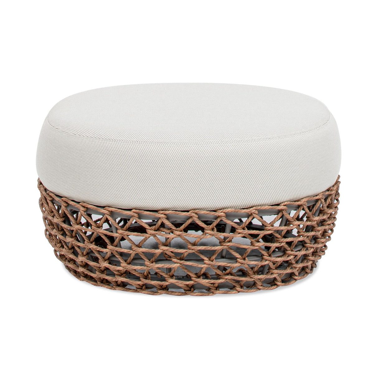 Willow - Round Upholstered Patio Ottoman