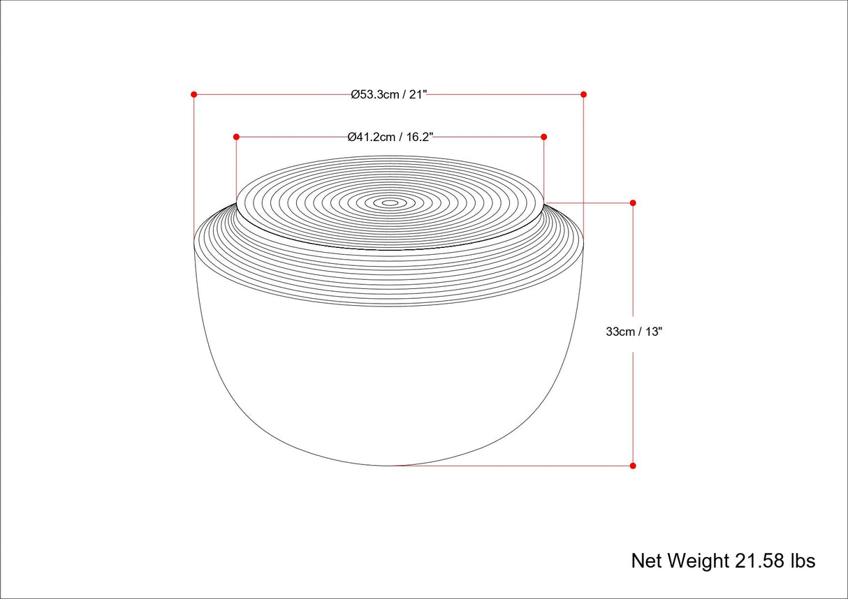 Timmons - Cast Aluminum Coffee Table - Brown by Simpli-Home | Bel Furniture