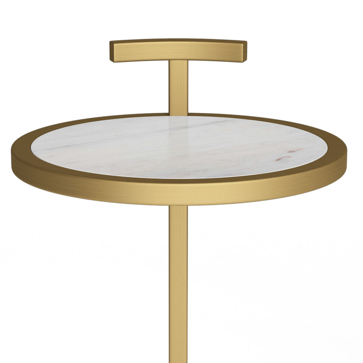 Brook - C Side Table - White / Gold by Simpli-Home | Bel Furniture