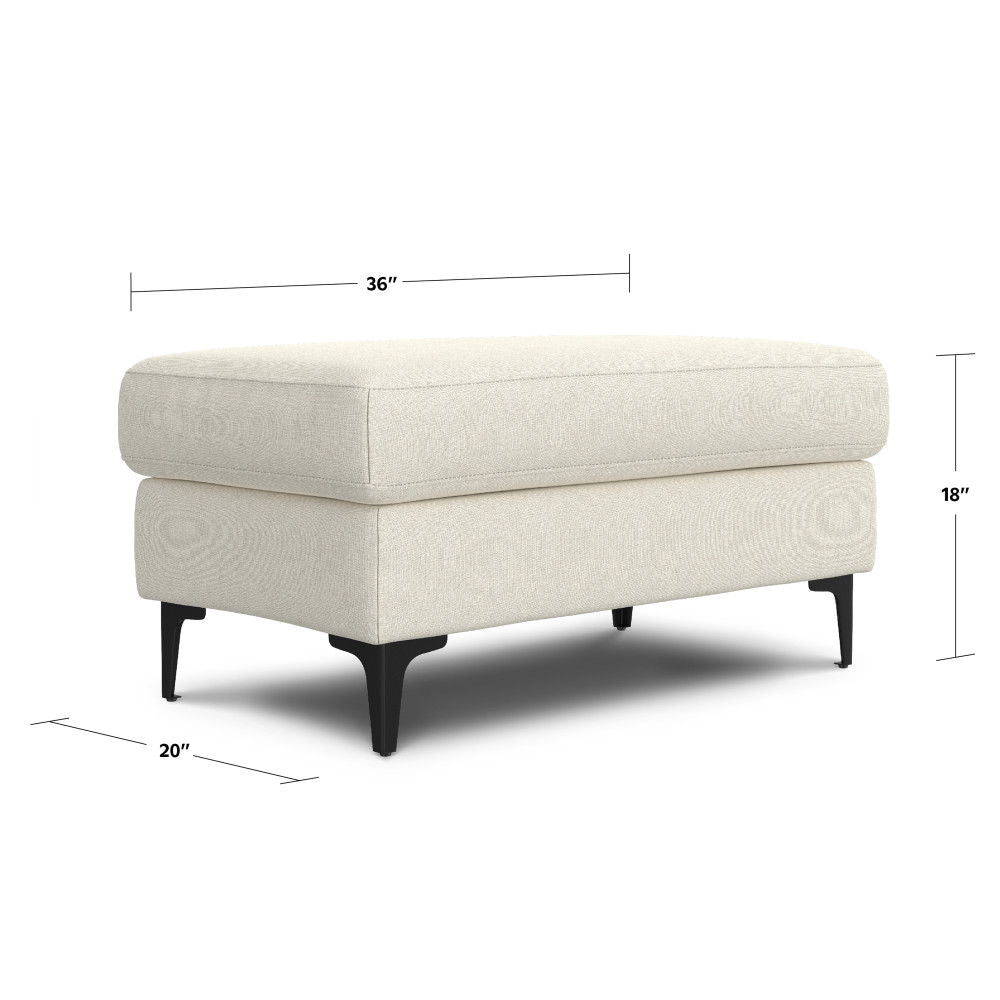 Ava - Versatile Mid Century Ottoman by Simpli-Home | Bel Furniture