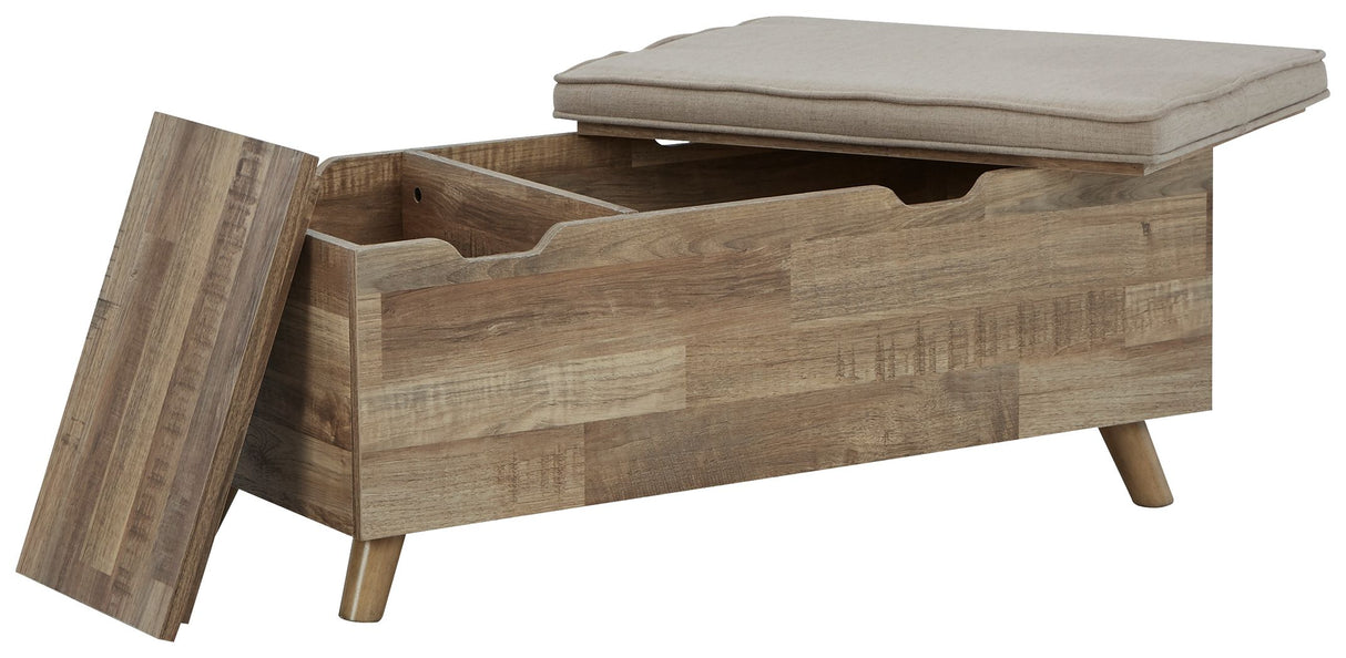Gerdanet - Beige - Storage Bench by Signature Design by Ashley® | Bel Furniture