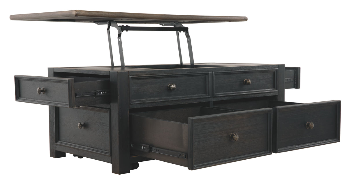 Tyler Creek - Grayish Brown / Black - Lift Top Cocktail Table by Signature Design by Ashley® | Bel Furniture