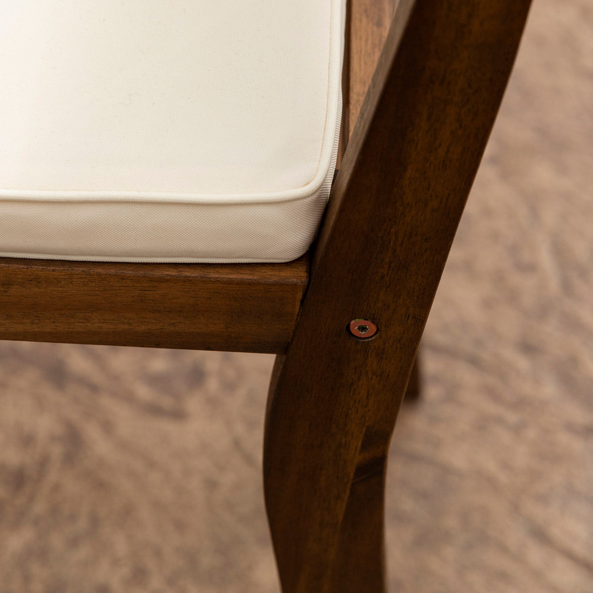 Modern 2 Piece Solid Acacia Wood Counter Stools With Cushion - Dark Brown by Walker Edison | Bel Furniture