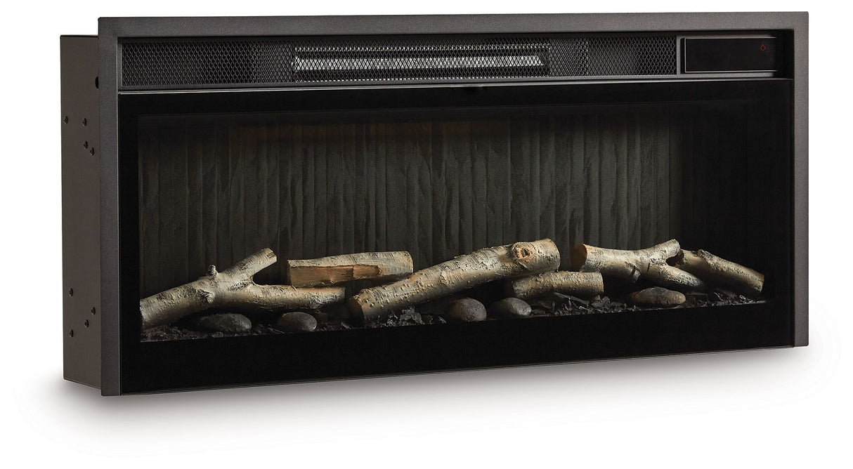 Entertainment Accessories - Black - Fireplace Insert With Faux Birch Log Set by Signature Design by Ashley® | Bel Furniture