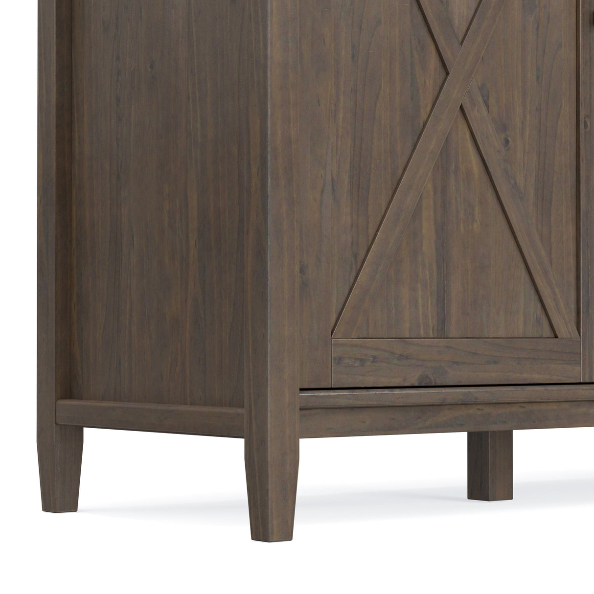 Ela - Wide Storage Cabinet - Smoky Brown by Simpli-Home | Bel Furniture