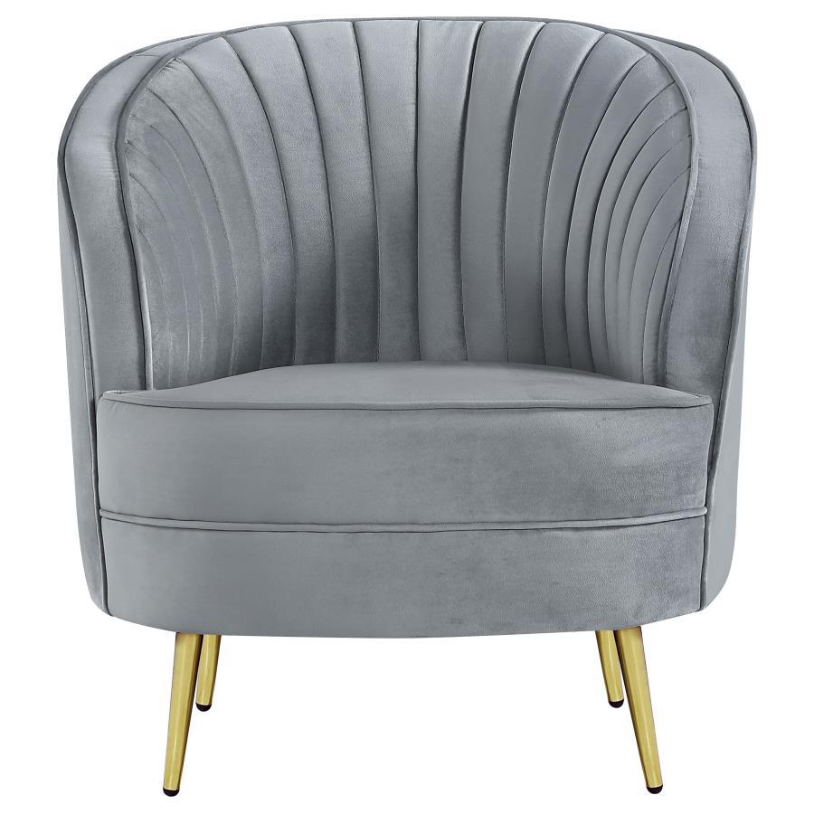 Sophia - Upholstered Channel Tufted Barrel Accent Chair by CoasterEssence | Bel Furniture