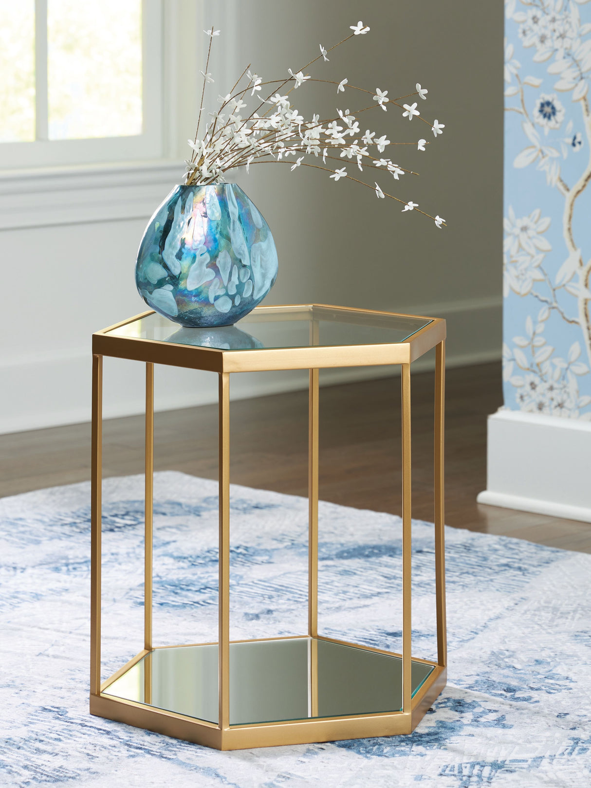 Veerwick - Gold Finish - Accent Cocktail Table by Signature Design by Ashley® | Bel Furniture