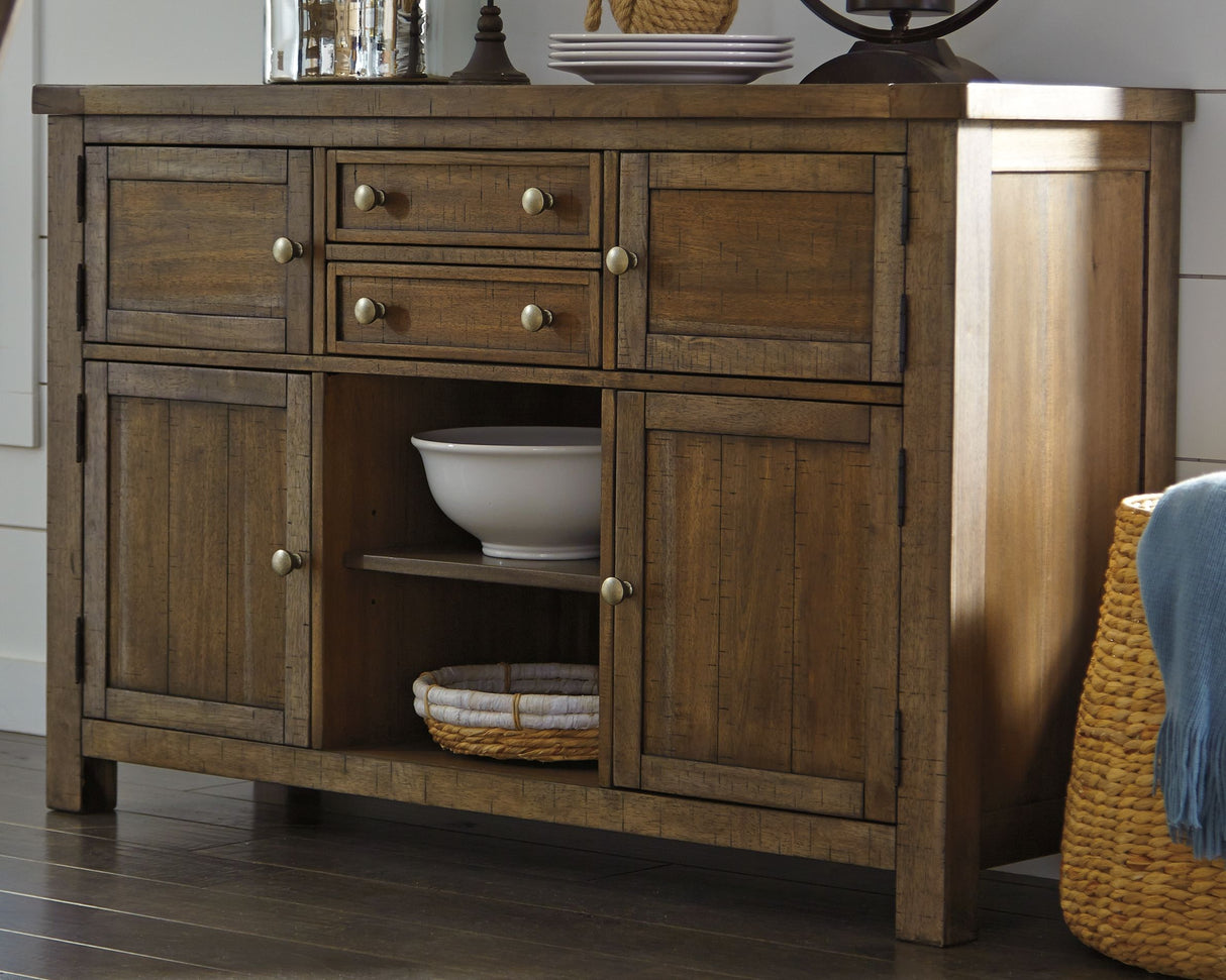 Moriville - Grayish Brown - Dining Room Server by Signature Design by Ashley® | Bel Furniture