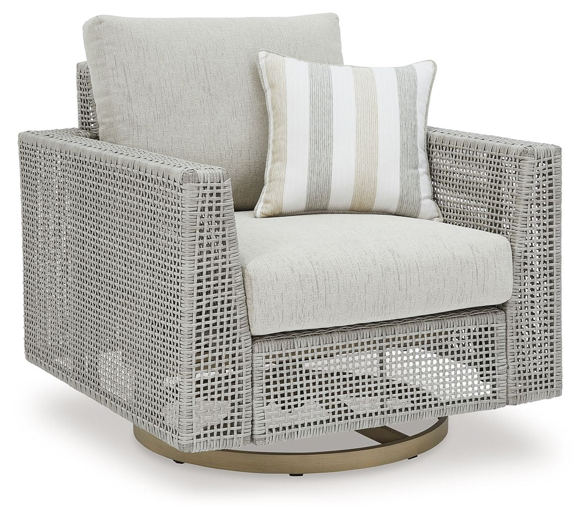 Seton Creek - Gray - Swivel Lounge With Cushion by Signature Design by Ashley® | Bel Furniture