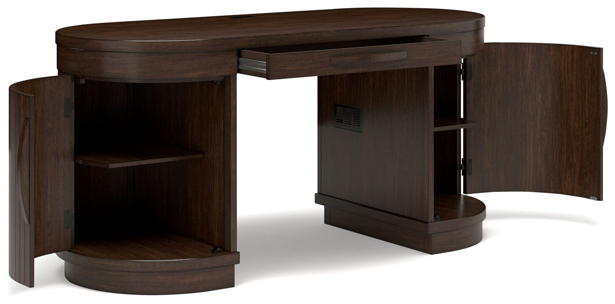Korestone - Warm Brown - Home Office Desk by Signature Design by Ashley® | Bel Furniture